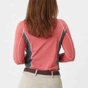 Vêtements équestres en gros, chemises de compétition d'équitation, chemises de base à manches longues à séchage rapide, événements, compétitions, chemises de spectacle pour femmes - Product Image 2