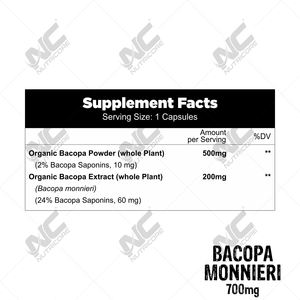 นิวทริคอร์ แคปซูลบาโคปา ออร์แกนิค คุณภาพสูง สำหรับผู้ใหญ่ 60 แคปซูลต่อขวด อาหารเสริมเพื่อสุขภาพ ลดความเครียด - Product Image 4