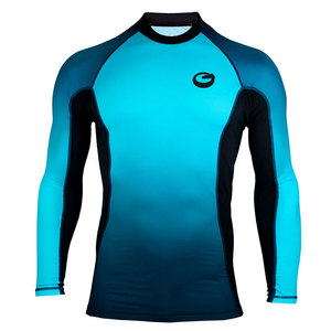 Unique Style Eco-Friendly Full Sleeve Men's Rash Guard Solid Color New Design Professional Made UPF50+ Quick Dry Breathable - Product Image 1