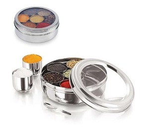 Récipient de stockage d'épices en métal de boîte à épices indienne d'acier inoxydable pour l'usage de cuisine - Product Image 6
