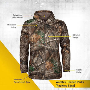 Haute qualité personnalisé en gros imperméable respirant Soft Shell chasse veste Camouflage sweat à capuche hommes chasse ensemble - Product Image 5