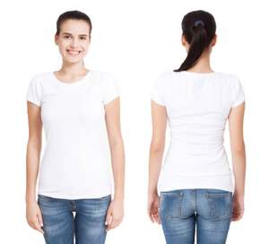 Camiseta de algodón de alta calidad para mujer, camiseta de manga larga con cuello redondo de talla cómoda, Camiseta de algodón con estampado personalizado para mujer - Product Image 1