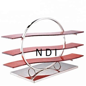 Elegant Design Decorative Tableware Center Pieces Iron Wire Metal <b>Cake</b> <b>Server</b> Stand In Grey Finishing In Rounded Shape For Home - Product Image 5