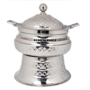 Réchaud de luxe en acier inoxydable brillant poli fait à la main plat de nourriture classique élégant fantaisie nouveau concepteur chauffe-plats - Product Image 2