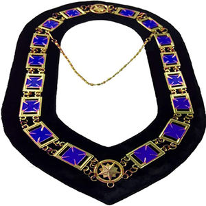 Nouveaux colliers de chaîne Regalia maçonniques de qualité supérieure en vrac quantité fabrication en gros collier de chaîne Regalia maçonnique à bas prix - Product Image 1