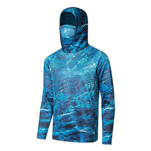 Alta calidad de los hombres de impresión por sublimación clásico básico de caza al aire libre camisas campamento senderismo pesca con capucha camisas - Product Image 6