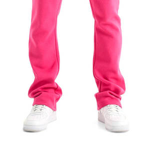 Pantalones deportivos rosas apilados con cintura elástica y cordón, casuales, acampanados, de invierno, para hombre, de tela no tejida - Product Image 6