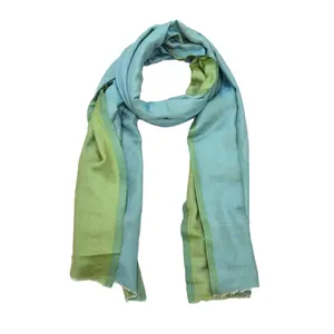 Buy Pure Cashmere Reversible Woven Double Sided Two Color Soft Pashmina Light Woven Scarf Stoles For Sale