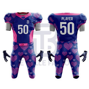 Nuevos uniformes de fútbol americano bordados personalizados de moda, conjuntos de equipos transpirables disponibles - Product Image 1