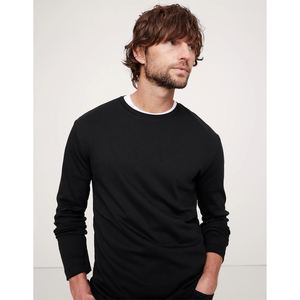 Camiseta con Logotipo Personalizado al por Mayor, Camiseta de Algodón para Hombre, Manga Larga, Felpa Francesa, 100% Algodón, Unisex, Elegante, Lisa, Vintage - Product Image 6