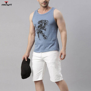 Nuevas llegadas Impreso Gimnasio Entrenamiento Sin mangas Mejor diseño personalizado Hombres Camiseta sin mangas Hecho en Pakistán - Product Image 4
