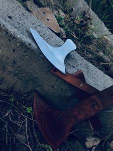 Handmade Custom Industrial Grade Viking Bearded <b>Axe</b> Stainless Steel Damascus Carbon Steel with <b>Wood</b> Handle for Camping Cutting - Product Image 4