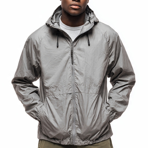 Impermeable de Secado Rápido para Hombre, Chaqueta con Cuello Alto y Cremallera, Impermeable para Senderismo y Camping - Product Image 6