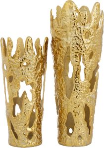 Vase en métal raffiné en forme de vase pour les maisons urbaines, apportant une présence décorative distinctive avec un design portable adapté aux célébrations - Product Image 6