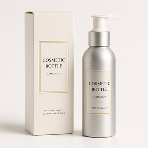 Custom <b>Aluminum</b> Cosmetic <b>Bottle</b> with Lotion Pump Screw Cap and Silk Screen Printing for Skincare and Haircare Brands - Product Image 3