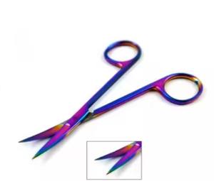 Tijeras de Iris Dentales de Alta Calidad con Recubrimiento Múltiple, Punta Curva, Acero Inoxidable Alemán Quirúrgico, Manual - Product Image 1