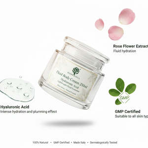 Crème hydratante profonde 250ml, crème pour le corps au beurre de karité, formule naturelle, absorption rapide, blanchissante, OEM, étiquette privée, Italie, RedMoringa - Product Image 3