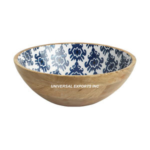 Ensaladera redonda de madera Buena calidad Cuenco dulce hecho a mano Tazón de mesa Tazón de chocolate de madera elegante decorativo - Product Image 5