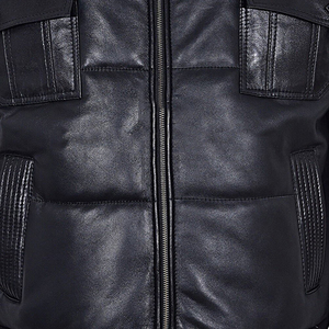 2025 élégant hommes surdimensionné en cuir doudoune col montant hiver décontracté chaud Streetwear vêtements d'extérieur - Product Image 5