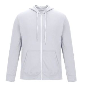 Sudadera con capucha para hombre de color liso y con cremallera - Product Image 3