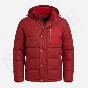Parka d'hiver pour homme, sur mesure, de haute qualité, veste matelassée en polaire, capuche, rembourrage en coton, vêtement thermique formel pour la neige - Product Image 1