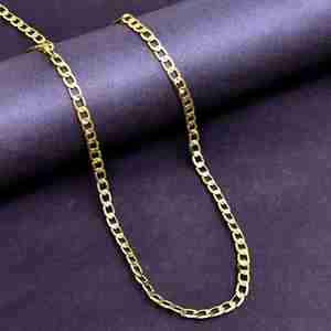 Cadena de Eslabones Cubanos Chapada en Oro Micro de 14K, 18K y 24K al por Mayor, Collares de Cadena de Moda, Diseño de Cadena Moderno, Cadena de Latón Dorado. - Product Image 2