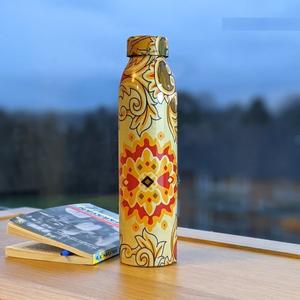 Classic Flower Printed Copper Water Bottle Eco Friendly Ayurvedic Drinkware for Daily Use Kitchen Picnic Sports Travel Gift - Product Image 1