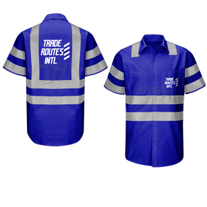 Ensemble de vêtements de travail d'extérieur de qualité supérieure Polyester salopette chemise boutonnée col rond vêtements de sécurité réfléchissants imperméables personnalisables - Product Image 2