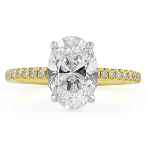 Bague de fiançailles élégante en diamant de laboratoire certifié IGI de 2,05 carats, ovale, collection de bagues en diamant - Product Image 1
