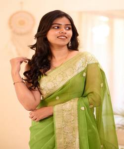 NUEVA LLEGADA LOSA DE LINO TRABAJO DE TEJIDO SAREE CON BLUSA SIN COSTAR DESGUACE FESTIVAL PRECIO AL POR MAYOR ROPA ÉTNICA SAREES DE SEDA INDIO - Product Image 3