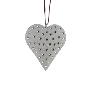 Étoile de designer à la mode pour la maison Feuille de métal solide de Noël avec finition peinte suspendue en forme de coeur - Product Image 5