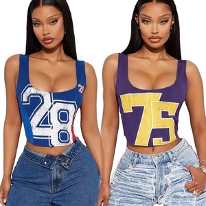 Camisetas de Tirantes Cortas de Lona para Mujer, con Estampado Digital, Cuello Redondo y Cordones, Estilo Urbano Ecológico, Tendencia Verano 2025, 220g, ¡Gran Venta! - Product Image 2
