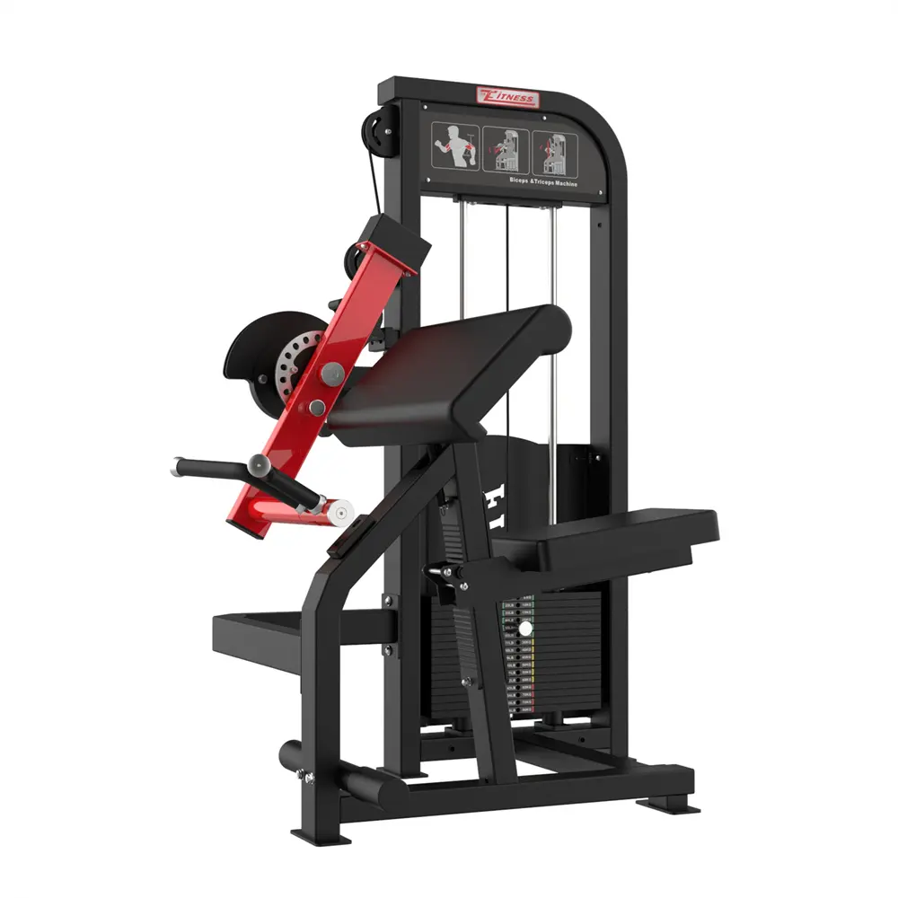 Commercial Pin Loaded Selection Gym Equipment Sport Strength Training Seated Dual Function Triceps Machine Biceps Curl Machine