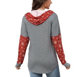 Pull anti-rides de Noël pour femmes Sweats à capuche imprimés de Noël surdimensionnés fabriqués au Pakistan Sweats à capuche respirants pour femme - Product Image 2