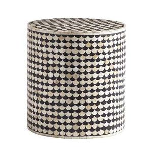 Table décorative Table d'appoint de lit Table d'appoint ronde en incrustation d'os faite à la main avec couleur personnalisée de haute qualité de l'Inde - Product Image 1