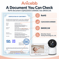 Caméra bébé intelligente Tuya avec vision nocturne infrarouge 940 nm, alertes VOX, contrôle de la rotation et de l'inclinaison, et communication bidirectionnelle pour la surveillance quotidienne