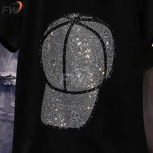 Camisetas de Hombre de Alta Calidad, 100% Algodón, Sólidas, Ecológicas, de Secado Rápido, Transpirables, Resistentes, Personalizables, al por Mayor, con Pedrería - Product Image 2