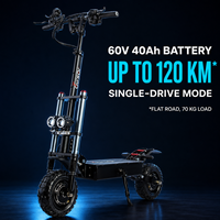 Scooter Eléctrico Plegable Premium de 6000W, Unisex para Adultos, Capacidad de 150kg, Marco de Aleación de Aluminio, Diseño Impermeable