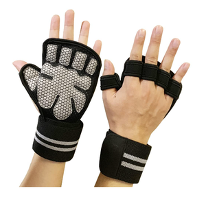 Gants de gymnastique demi-doigt en cuir respirant protecteur de paume antidérapant accessoire de Fitness pour musculation gants croisés par GLOVES City - Product Image 5
