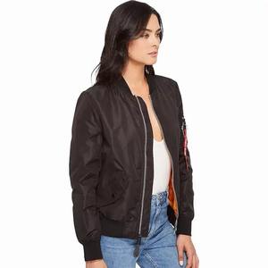 Chaqueta Bomber Acolchada Personalizada para Mujer, con Estampado de Letras en Piel de Oveja, Cuello Alto, Cierre de Cremallera, Largo Regular - Product Image 6
