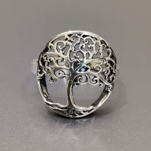 แหวนต้นไม้แห่งชีวิต น้ำหนัก 2.2 กรัม ของสะสมทางวัฒนธรรม เครื่องประดับสุดหรู - Product Image 1