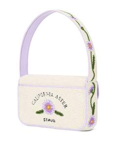 Bolso de Hombro Blanco con Cuentas, Cartera de Cuentas de Vidrio Florales, Bolso de Mano para Eventos Nocturnos de Mujer, Patrón de Palmeras Tropicales Bordado - Product Image 4