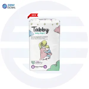 새로운 브랜드 번호: 6 36 Pcs 초대형 Tabby 점보 아기 기저귀