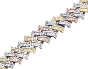 S925 plata esterlina Moissanite Diamond Prong Set cadena de eslabones cubanos collar helado para hombres y mujeres - Product Image 3