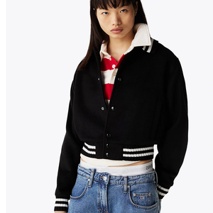 Chaqueta Universitaria Retro Unisex con Cuello Redondo, Dobladillo Acanalado, Forro Cálido, Personalizable con Nombre, Número y Bordado Personalizado - Product Image 6