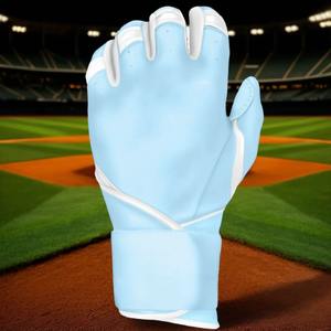 Gants de frappeur de baseball professionnels antidérapants bleu clair personnalisés Protection durable des mains avec une prise supérieure - Product Image 3