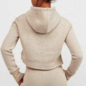 Conjunto de 2 piezas de hombro caído de alta calidad/pantalones de joggers sudadera pantalones de chándal sudaderas con capucha en blanco conjunto de pantalones cortos personalizados de gran tamaño - Product Image 4