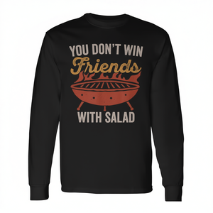 T-shirt à manches longues pour barbecue 'Tu ne gagnes pas d'amis avec une salade' T-shirt promotionnel - Product Image 2
