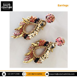 La plus vendue fête soirée porter des bijoux de mode faits à la main ovale creux Miyuki Tube perles faites 7 cm de Long BIRDIE boucles d'oreilles - Product Image 3