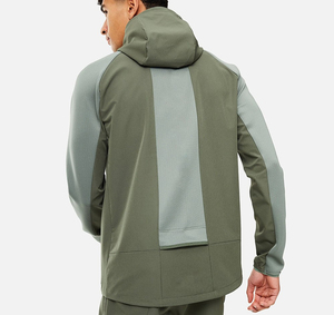 Conjunto de chándal de dos piezas personalizado de color de contraste, pantalones holgados y chaquetas cortavientos, conjunto de chándal de poliéster para hombre - Product Image 3